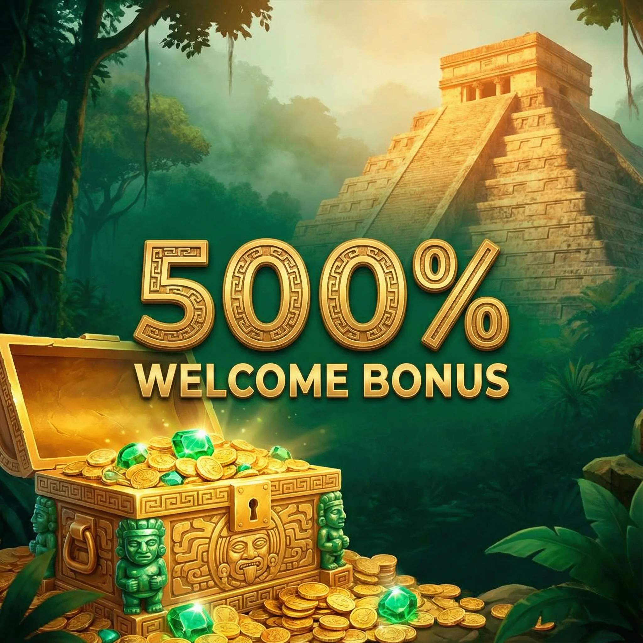 Bono de Bienvenida 500% - Tesoro Azteca